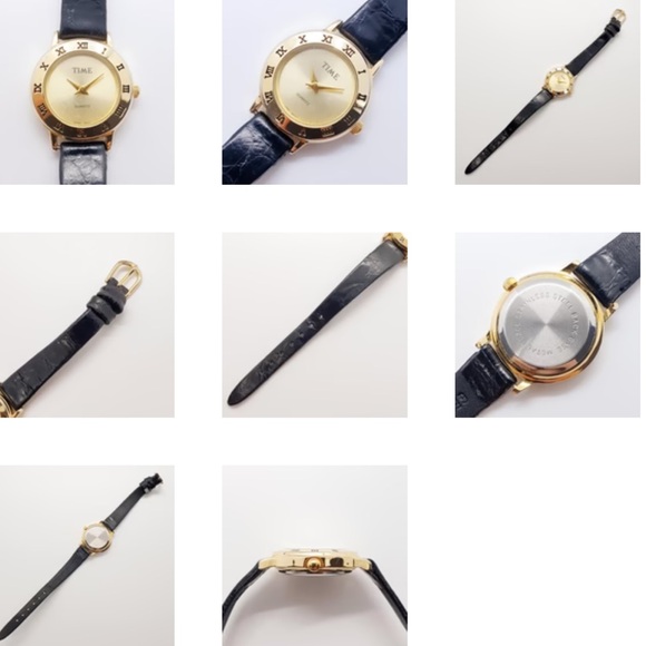 TIME quartz Accessories - Small Gold-Tone Time Quartz Watch for Women with Roman